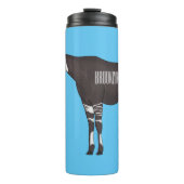 Okapi cartoon illustration thermosbecher (Vorderseite)