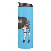 Okapi cartoon illustration thermosbecher (Nach rechts gedreht)
