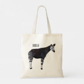 Okapi cartoon Illustration Tragetasche (Rückseite)