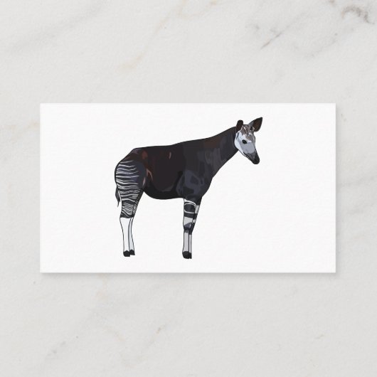 Okapi cartoon Illustration Visitenkarte (Rückseite)