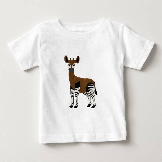 Okapi-Cartoon, majestätisches Okapi-Tier, Okapi-Li Baby T-shirt (Vorderseite)