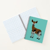 Okapi-Cartoon, majestätisches Okapi-Tier, Okapi-Li Notizblock (Innenseite)