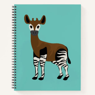 Okapi-Cartoon, majestätisches Okapi-Tier, Okapi-Li Notizblock