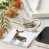 Okapi-Cartoon, majestätisches Okapi-Tier, Okapi-Li Schlüsselanhänger (Vorderseite rechts)