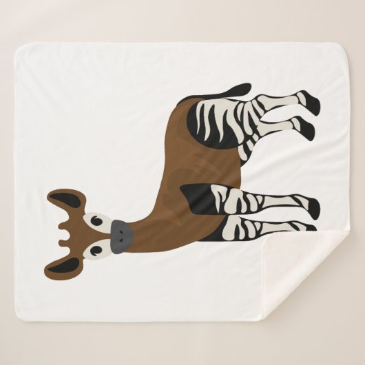 Okapi-Cartoon, majestätisches Okapi-Tier, Okapi-Li Sherpadecke (Vorderseite (Horizontal))