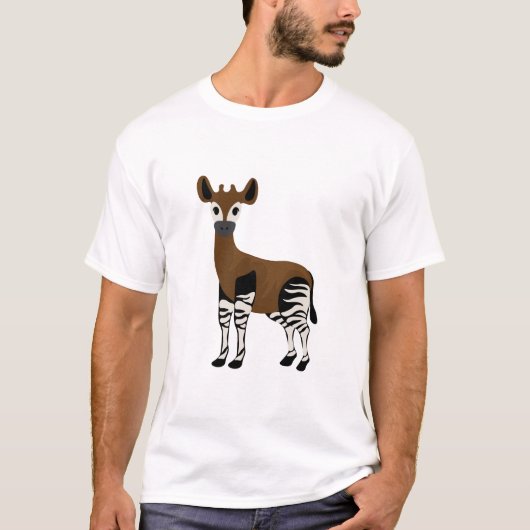 Okapi-Cartoon, majestätisches Okapi-Tier, Okapi-Li T-Shirt (Vorderseite)
