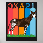 Okapi Fan farbenfrohe Bars Poster (Vorne)