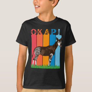 Okapi Fan T - Shirt mit bunten Bars