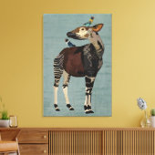 OKAPI & FEDERN LEINWANDDRUCK (Insitu (Wohnzimmer))