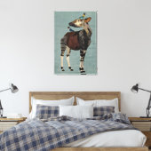 OKAPI & FEDERN LEINWANDDRUCK (Insitu (Schlafzimmer))