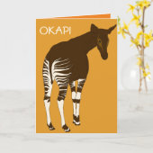 Okapi-Grußkarte Karte (Gelbe Blume)