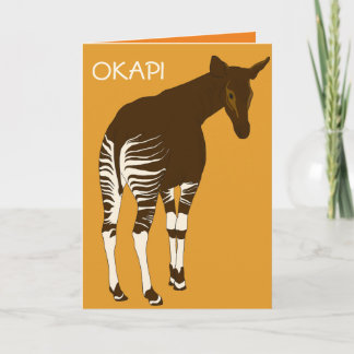 Okapi-Grußkarte Karte
