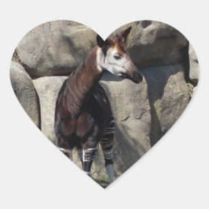 OKAPI Herz-Aufkleber