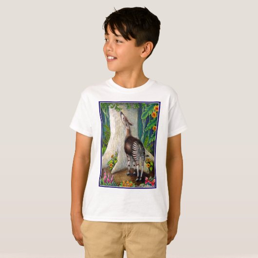 Okapi im Regenwald T-Shirt (Vorne ganz)
