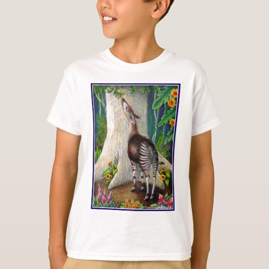 Okapi im Regenwald T-Shirt (Vorderseite)