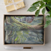 Okapi im Regenwald Wasserfarbenkunst Seidenpapier (Geschenk)