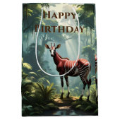 Okapi im Regenwald (Zebra Giraffe) Mittlere Geschenktüte (Vorderseite)