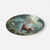 Okapi im Regenwald (Zebra Giraffe) Pappteller (Schrägansicht)