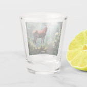 Okapi im Regenwald (Zebra Giraffe) Schnapsglas (Rückseite)