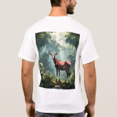 Okapi im Regenwald (Zebra Giraffe) T-Shirt (Rückseite)