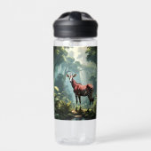 Okapi im Regenwald (Zebra Giraffe) Trinkflasche (Vorderseite)