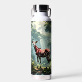 Okapi im Regenwald (Zebra Giraffe) Trinkflasche (Vorne)