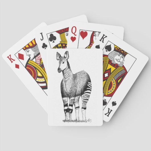 Okapi-Kunst-Spielkarten Spielkarten (Rückseite)