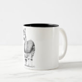 Okapi-Kunst-Tasse Zweifarbige Tasse (VorderseiteRechts)