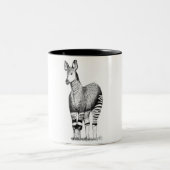 Okapi-Kunst-Tasse Zweifarbige Tasse (Mittel)