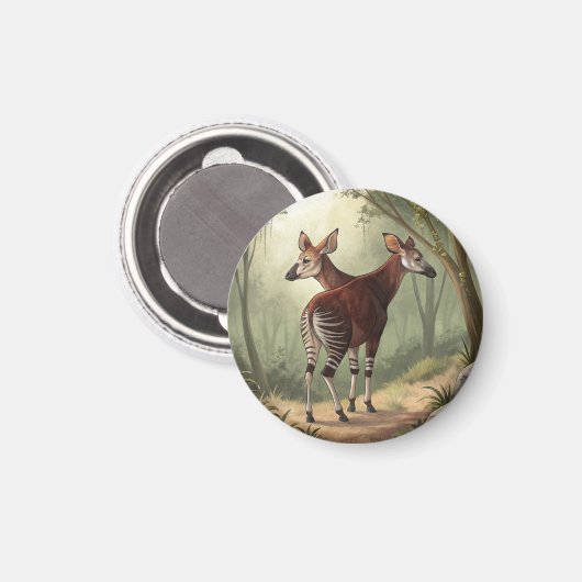 Okapi Magnet (Vorderseite/Rückseite)