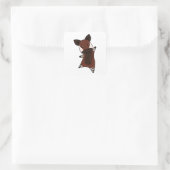 Okapi Niedlich Forest Giraffe Zebra Giraffen Tier Quadratischer Aufkleber (Tasche)