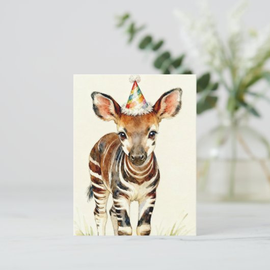 Okapi Postkarte (Stehend Vorderseite)