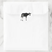 Okapi Runder Aufkleber (Tasche)