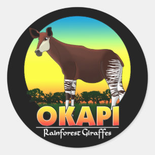 Okapi Runder Aufkleber