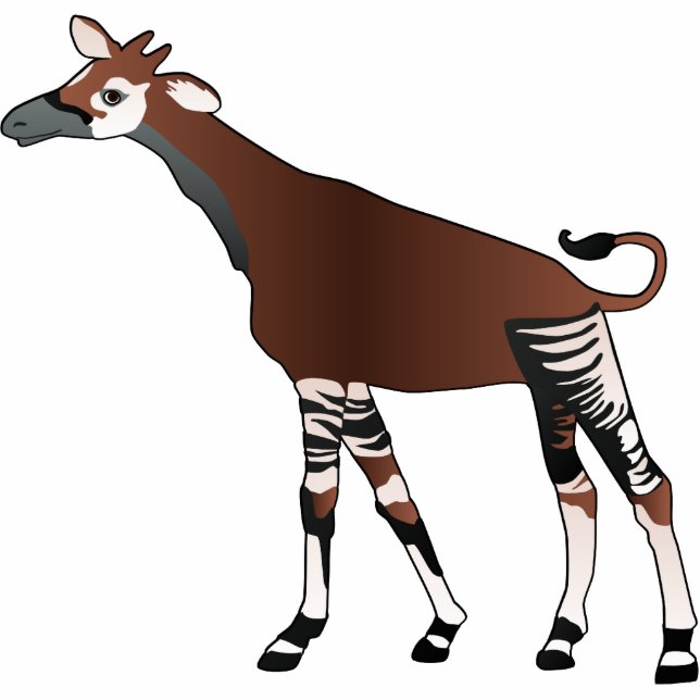 Okapi-Skulptur Freistehende Fotoskulptur (Vorne)