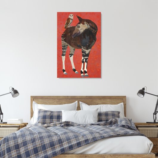 OKAPI & SUMMER OWL Leinwand (Insitu (Schlafzimmer))
