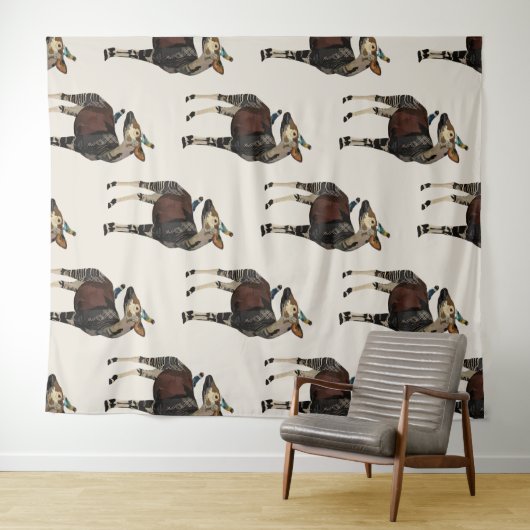 OKAPI-U. VOGEL-MUSTER WANDTEPPICH (Beispiel (Horizontal))