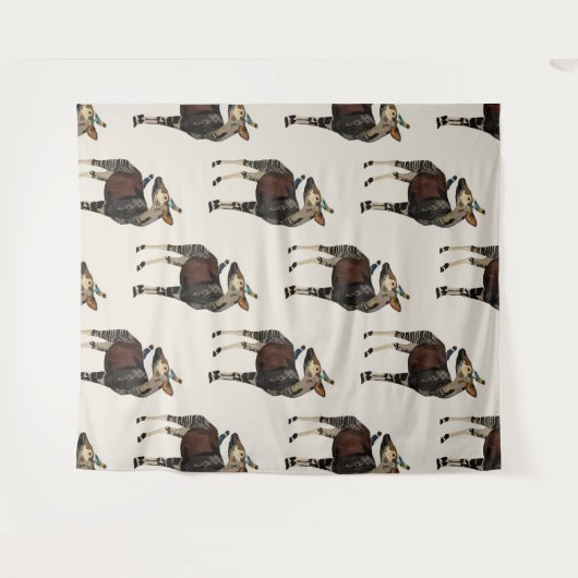 OKAPI-U. VOGEL-MUSTER WANDTEPPICH (Vorderseite (Horizontal))