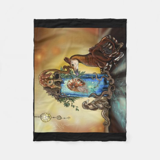 Okapi und das Oddlings Fleecedecke (Vorderseite)