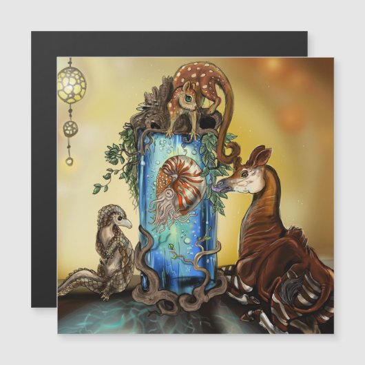 Okapi und die Ämter Magneteinladung (Vorne/Hinten)