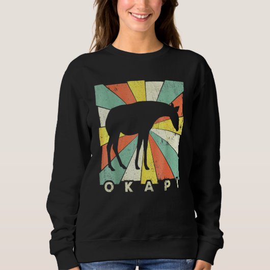Okapi Vintag Retro Sweatshirt (Vorderseite)