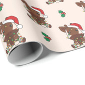 Okapi Weihnachten Winter Tiere Holiday Okapis Geschenkpapier (Rolleneckpunkt)