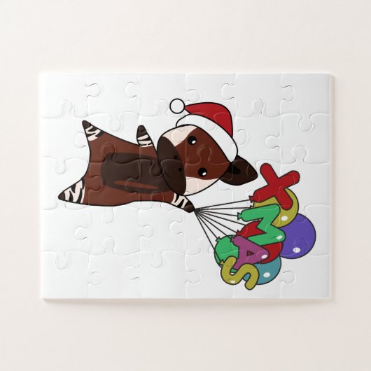 Okapi Weihnachtsschnee Wintertiere Okapis Puzzle (Horizontal)