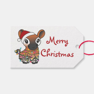 Okapi Weihnachtsschnee Wintertiere Okapis Trucker Geschenkanhänger