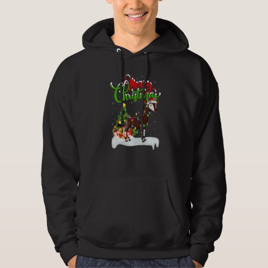 Okapi  Xmas Decorations Santa Okapi Christmas Hoodie (Vorderseite)