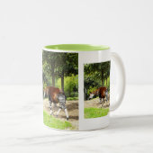 Okapi zu Fuß Zweifarbige Tasse (VorderseiteRechts)