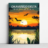 Okavango Delta Botswana Canvas Print African Art Leinwanddruck