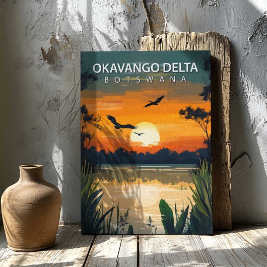 Okavango Delta Botswana Canvas Print African Art Leinwanddruck