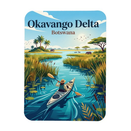 Okavango-Delta Botswana Magnet (Vertikal)