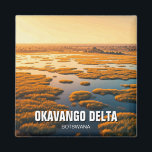 Okavango Delta Botswana Magnet<br><div class="desc">Das Okavango-Delta, ein faszinierender Wandteppich aus Wasser und Wildnis, ist ein einzigartiges Naturwunder. Stellen Sie sich vor: eine pulsierende Oase, die vom Leben pulsiert, geboren von der unwahrscheinlichen Gewerkschaft eines Flusses und einer Wüste. Dieses riesige Binnendelta, eingebettet in die Kalahari-Wüste Botswanas, widerspricht den Erwartungen. Statt zum Meer zu fließen, breitet...</div>
